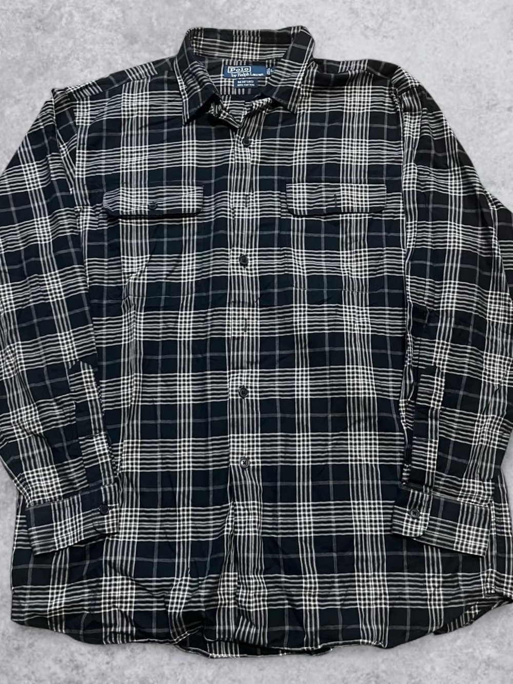 VTG Polo Ralph Lauren Benford Long Sleeve Button Up Collared Shirt Men's Large